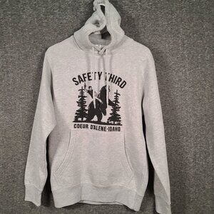 Lane Seven Unisex Gray Long Sleeve Hooded Sweatshirt Size S With Graphic Design